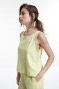 L147GBS7 BLUSA DE LINO DESFLECADA CON BOTONES