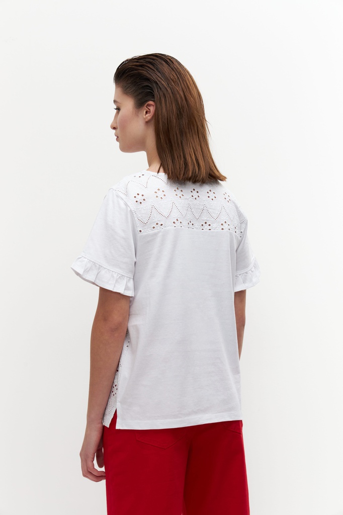 L147GTH3 REMERA ESCOTE BASE CON BRODERIE