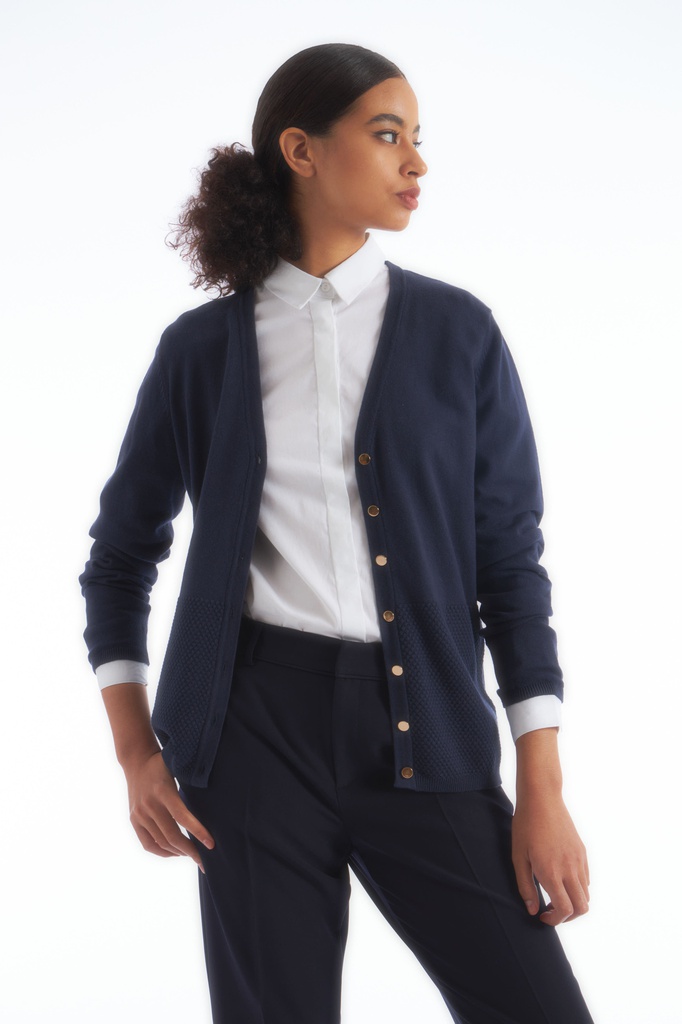 L141GKC2 CARDIGAN CON DETALLE ESTRUCTURA