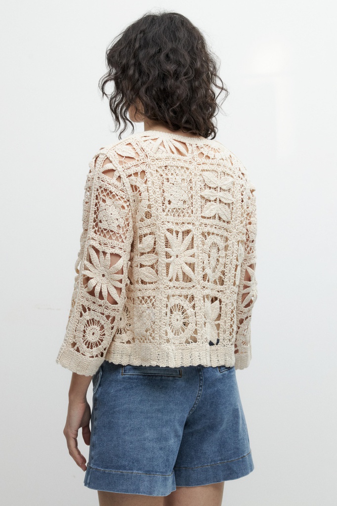 L157GKC1 CHAQUETA TEJIDA CROCHET