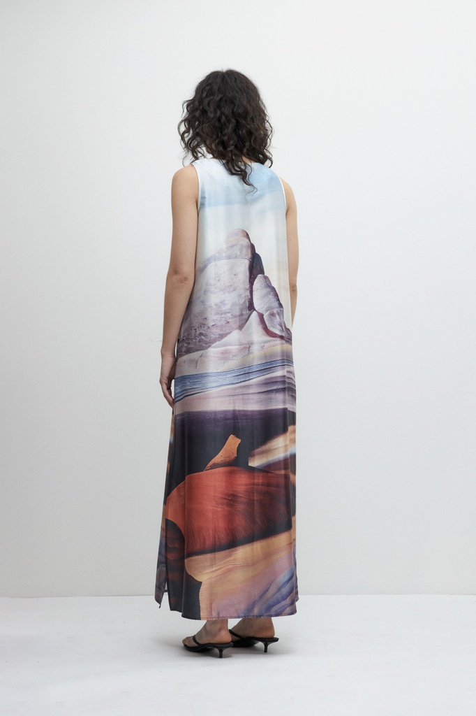 L157GDX6 MAXI VESTIDO CON ESTAMPA PAISAJE