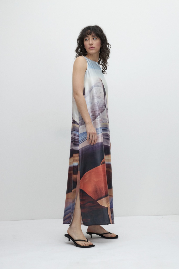 L157GDX6 MAXI VESTIDO CON ESTAMPA PAISAJE