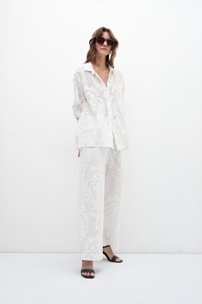 L158GPJ1 PANTALON REJILLA FLORAL