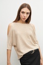 L158GKS1 SWEATER LUREX HOMBROS DESCUBIERTOS