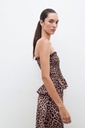 L160GBS1 TOP STRAPLESS ANIMAL PRINT