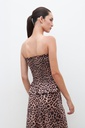 L160GBS1 TOP STRAPLESS ANIMAL PRINT