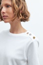 L160GTH9 REMERA ASIMETRICA CON BOTONES METALICOS
