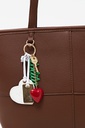 L160ABT1 CARTERA TOTE CON CIERRE Y DIJES