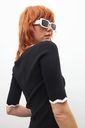 L155GKS11 SWEATER ESCOTE BOTE CON VIVO EN CONTRASTE