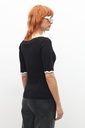 L155GKS11 SWEATER ESCOTE BOTE CON VIVO EN CONTRASTE