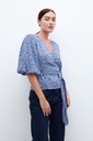 L160GBT6 BLUSA CRUZADA CON ESTAMPA FLORAL