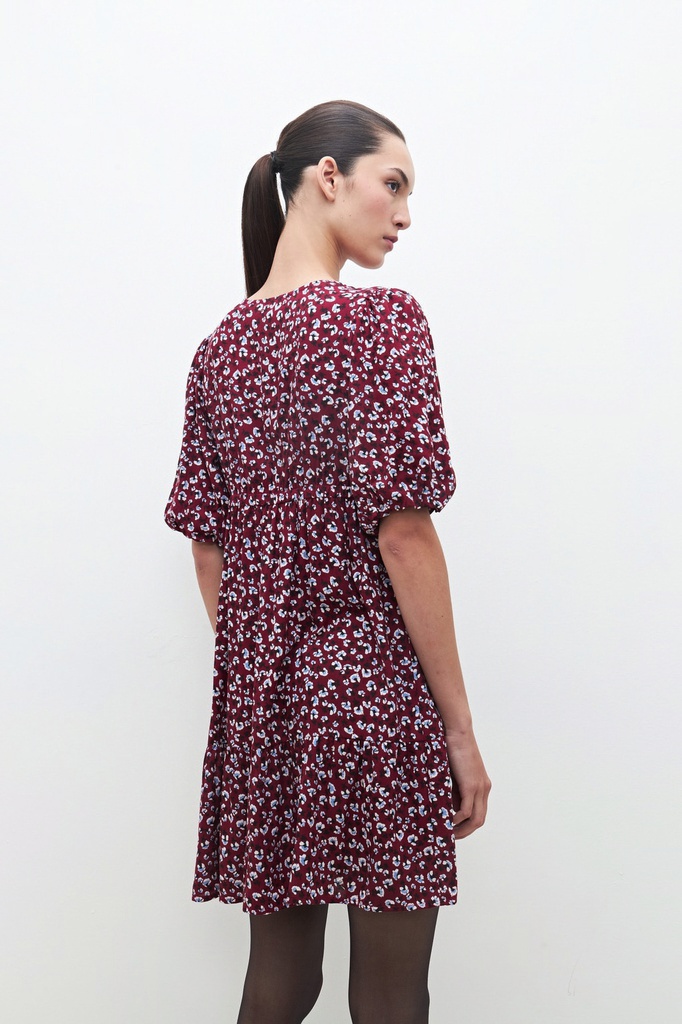 L160GDM3 VESTIDO MIDI ESTAMPA FLORAL
