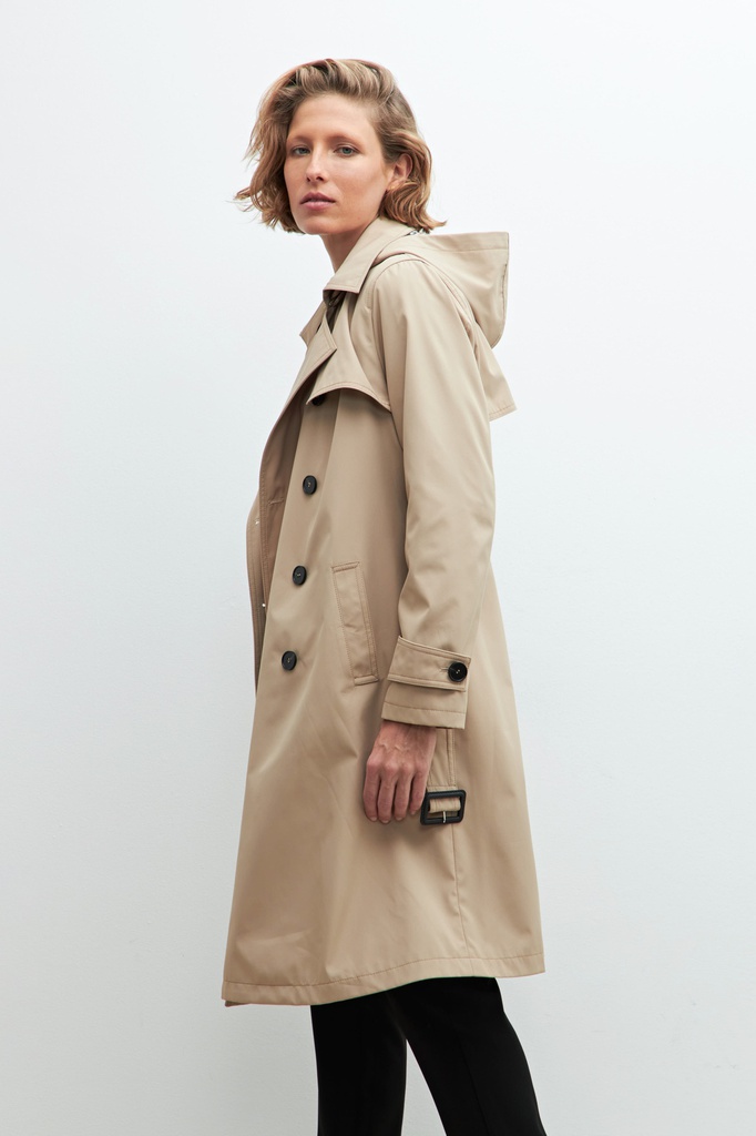 L161GOC1 TRENCH IMPERMEABLE CON CAPUCHA DESMONTABLE