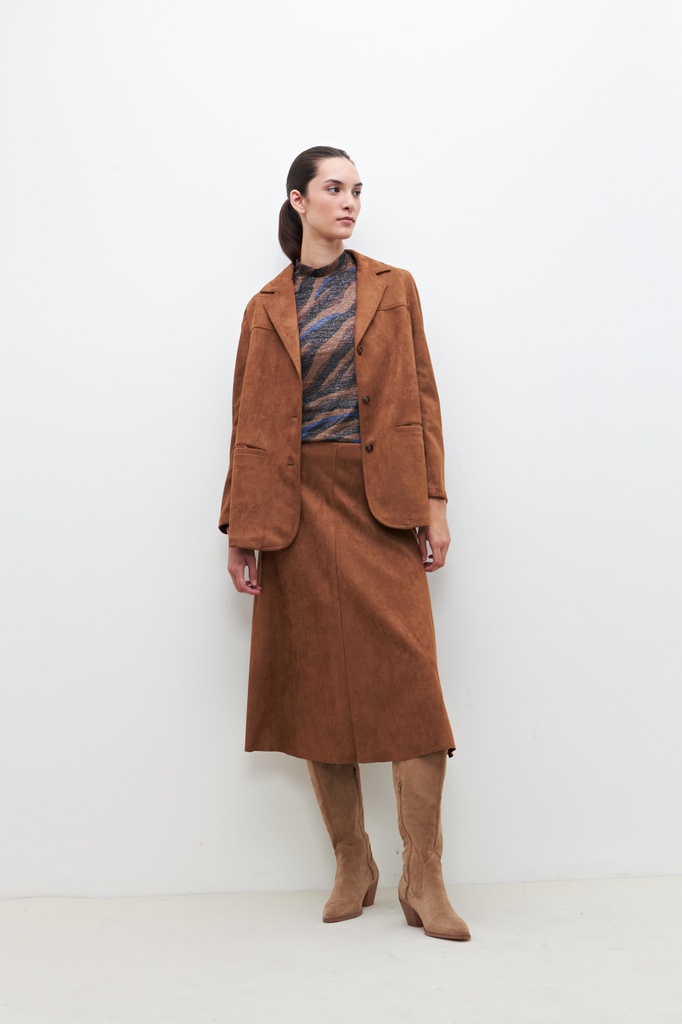 L160GOB2 BLAZER SIMIL GAMUZA