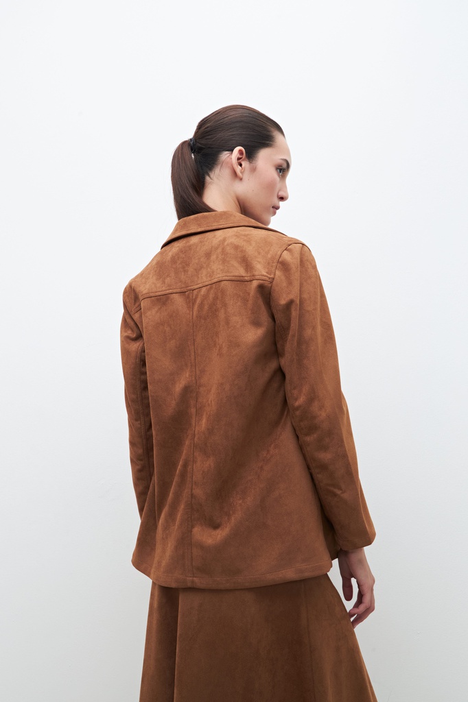L160GOB2 BLAZER SIMIL GAMUZA