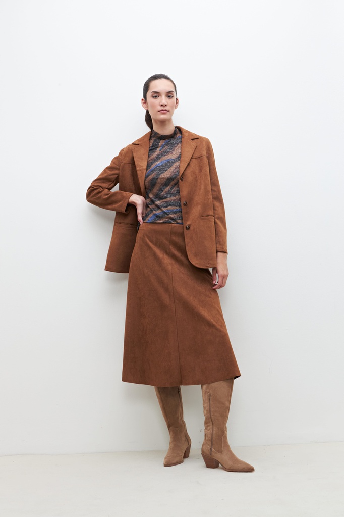 L160GOB2 BLAZER SIMIL GAMUZA