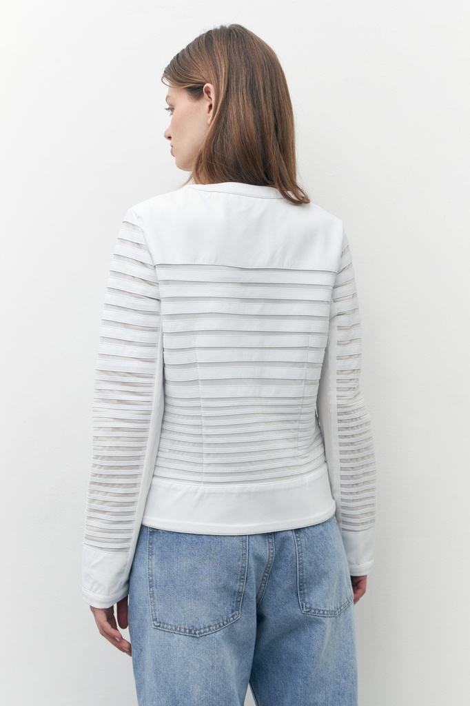 L157GOJ1 CHAQUETA ECO CUERO CON TUL