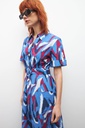 L155GDX1 VESTIDO ESTAMPADO CAMISERO CON CINTO