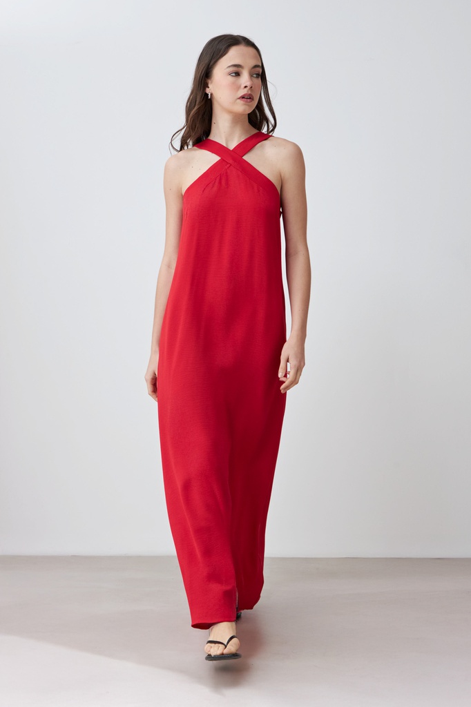 L167GDX6 MAXI VESTIDO ESCOTE HALTER