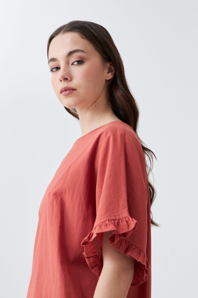 L167GBH10 BLUSA CON VOLADOS