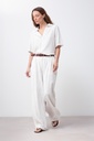L168GPP3 PANTALON PINZADO DE LINO A RAYAS
