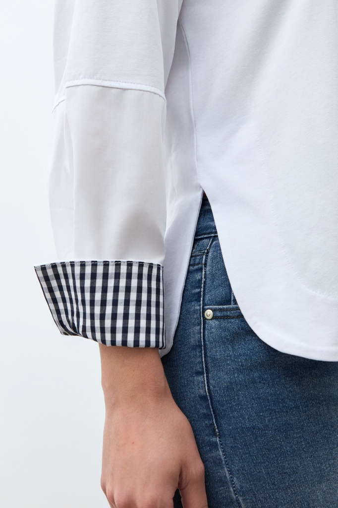 L170GTL2 REMERA CON PUÑOS VICHY