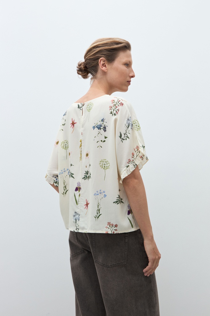 L170GBH6 BLUSA ESTAMPA FLORAL CON VOLADOS