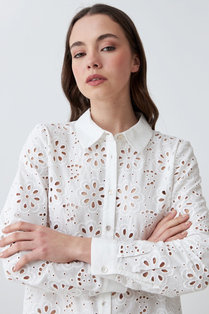L167GBL6 CAMISA DE BRODERIE