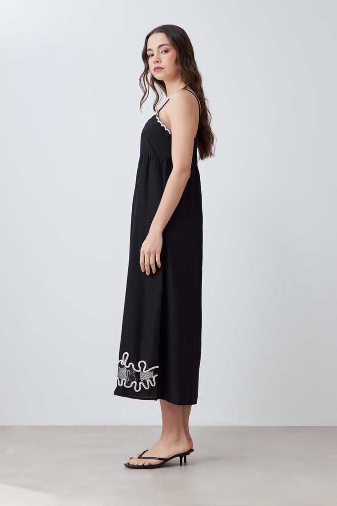 L167GDX14 MAXI VESTIDO BORDADO