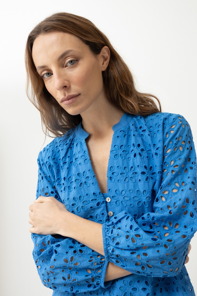 L168GDM10 VESTIDO BRODERIE CUELLO MAO
