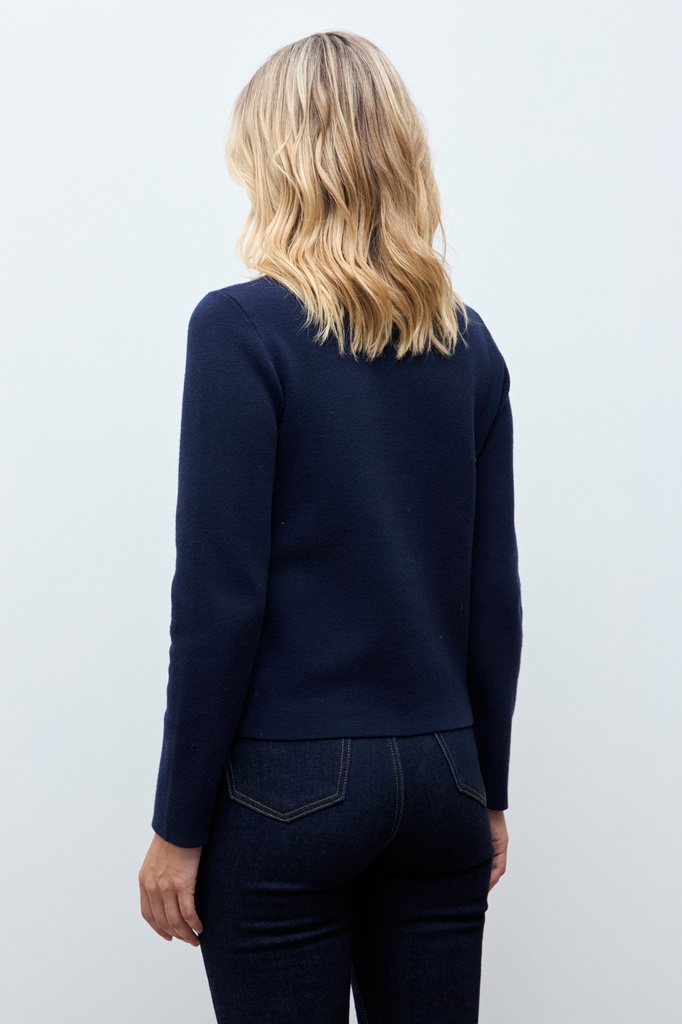 L172GKC5 CHAQUETA TEJIDA CUELLO DESMONTABLE