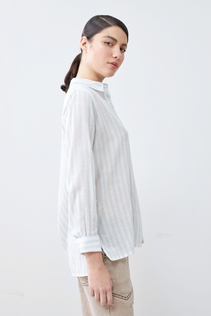 L165GBL1 CAMISA OVERSIZE RAYADA