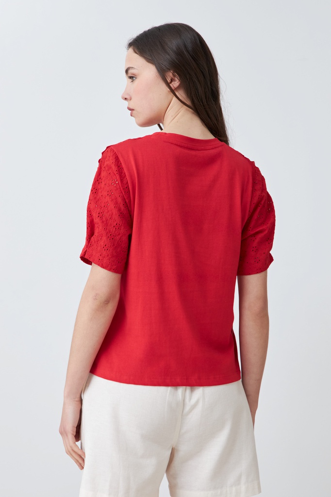 L167GTH9 REMERA CON BRODERIE