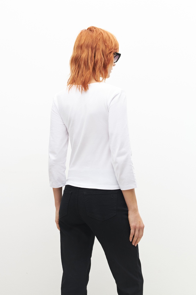 L155GTT3 REMERA ESCOTE EN V CON NUDO