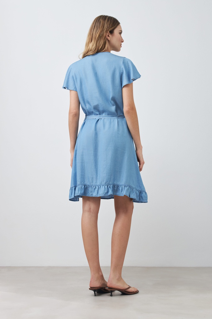 L167GDM3 VESTIDO CRUZADO DE LYOCELL