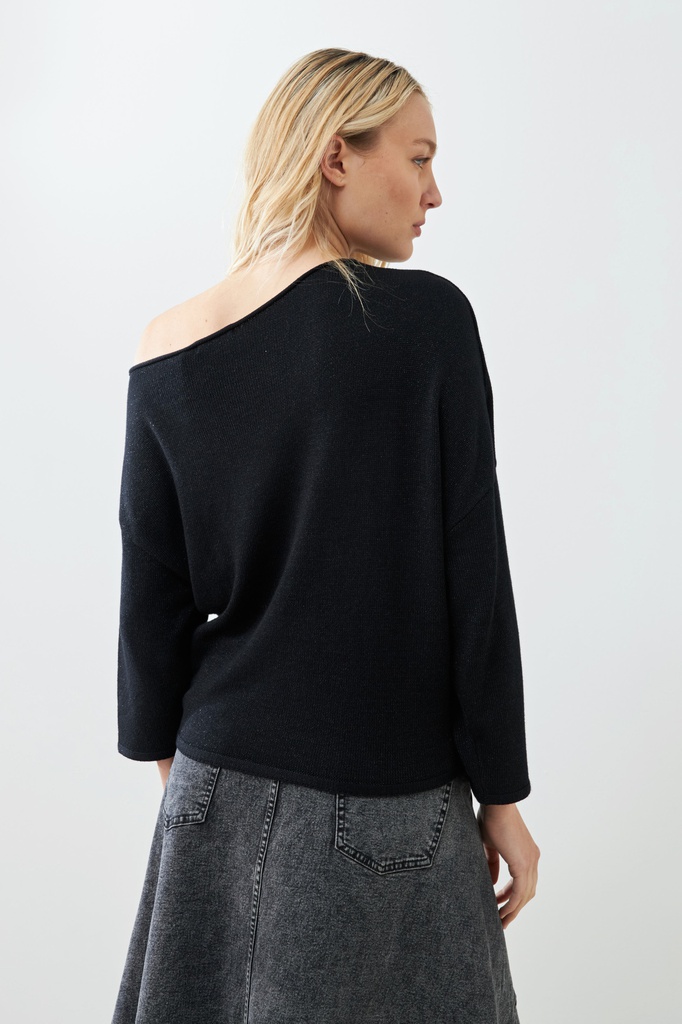 L162GKS2 SWEATER ESCOTE ASIMETRICO