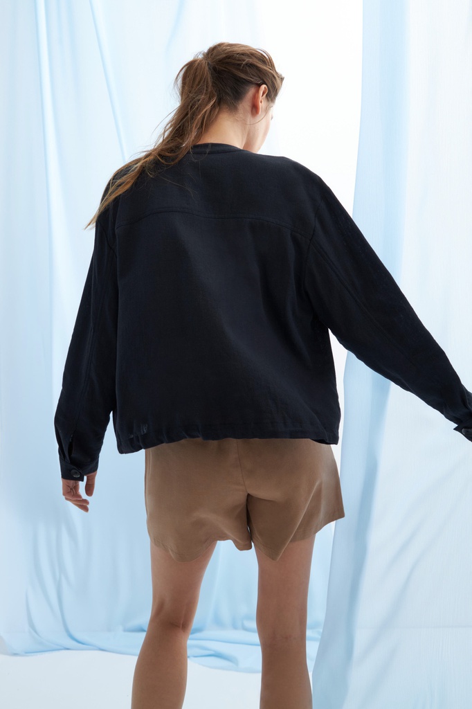 L157GOJ2 CHAQUETA BOMBER DE LINO
