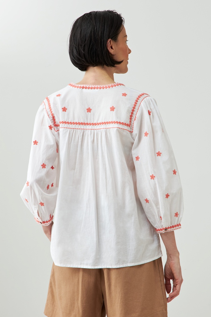 L168GBL3 BLUSA BOHO CON BORDADOS