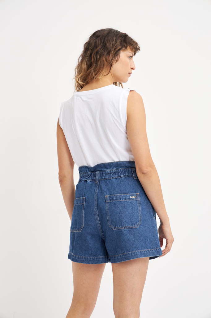 L137GPH3 SHORT DE JEAN PAPERBAG