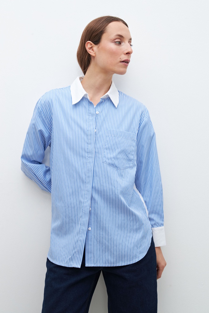 L160GBL6 CAMISA RAYADA OVERSIZED