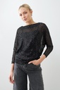 L165GBL4 BLUSA LENTEJUELAS MANGA DOLLMAN