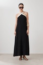 L167GDX5 MAXI VESTIDO ESCOTE HALTER BICOLOR