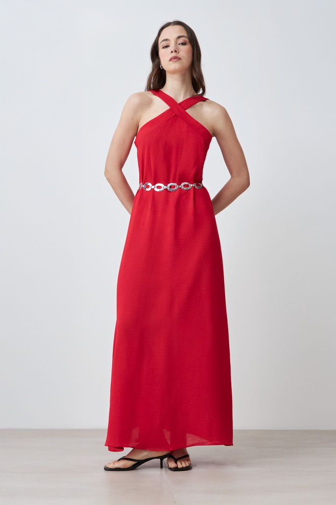 L167GDX6 MAXI VESTIDO ESCOTE HALTER