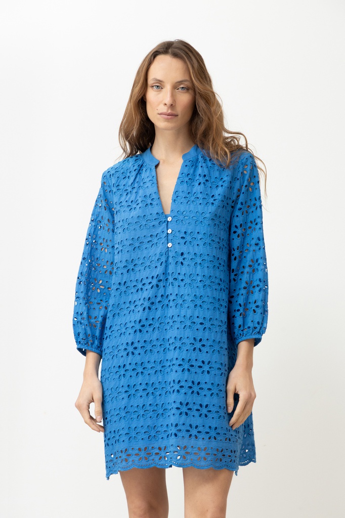 L168GDM10 VESTIDO BRODERIE CUELLO MAO