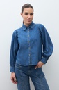L170GBL14 CAMISA DE JEAN MANGAS ABULLONADAS