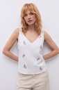 L172GBS2 TOP CON FLORES BORDADAS