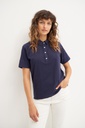 L136GTH1 REMERA CUELLO POLO CON BRODERIE