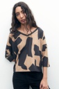 L152GBL1 BLUSA FRENTE ESTAMPADO ABSTRACTO