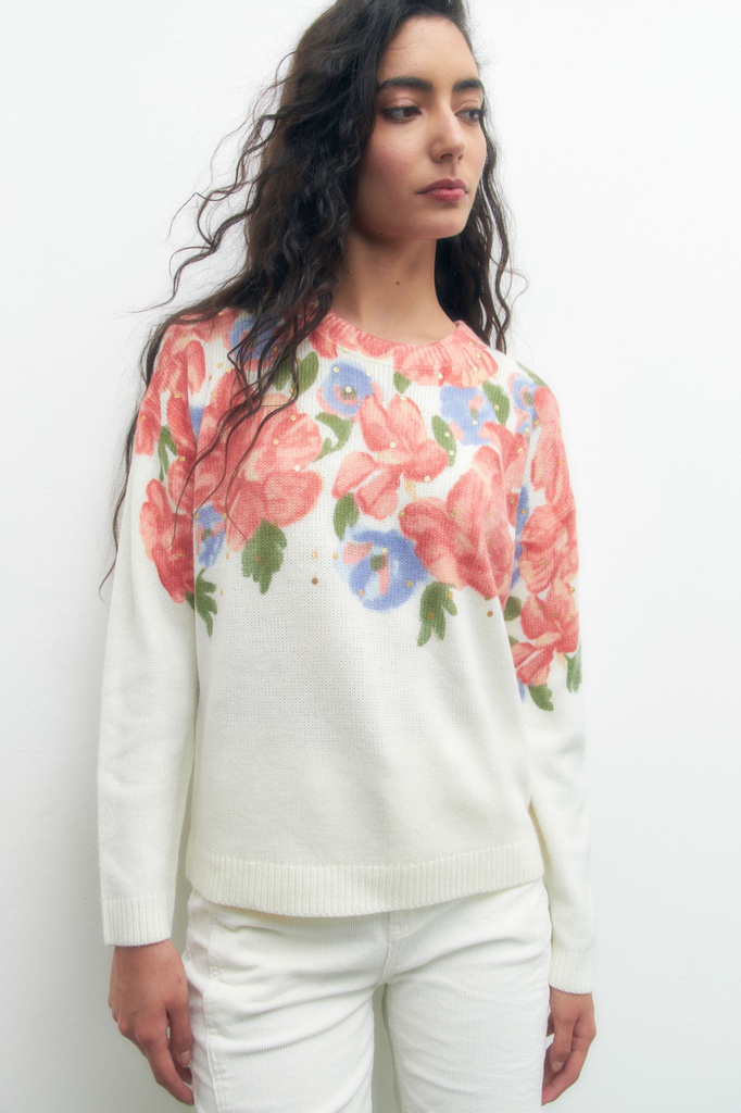 L153GKS1 SWEATER CON ESTAMPA FLORAL