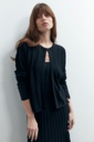 L155GKC4 CHAQUETA TEJIDA CON DETALLE LUREX